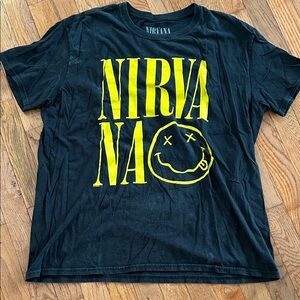 Nirvana Black and Yellow Graphic T-Shirt